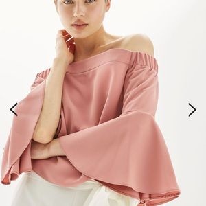 Topshop Flute Sleeve Bardot Top